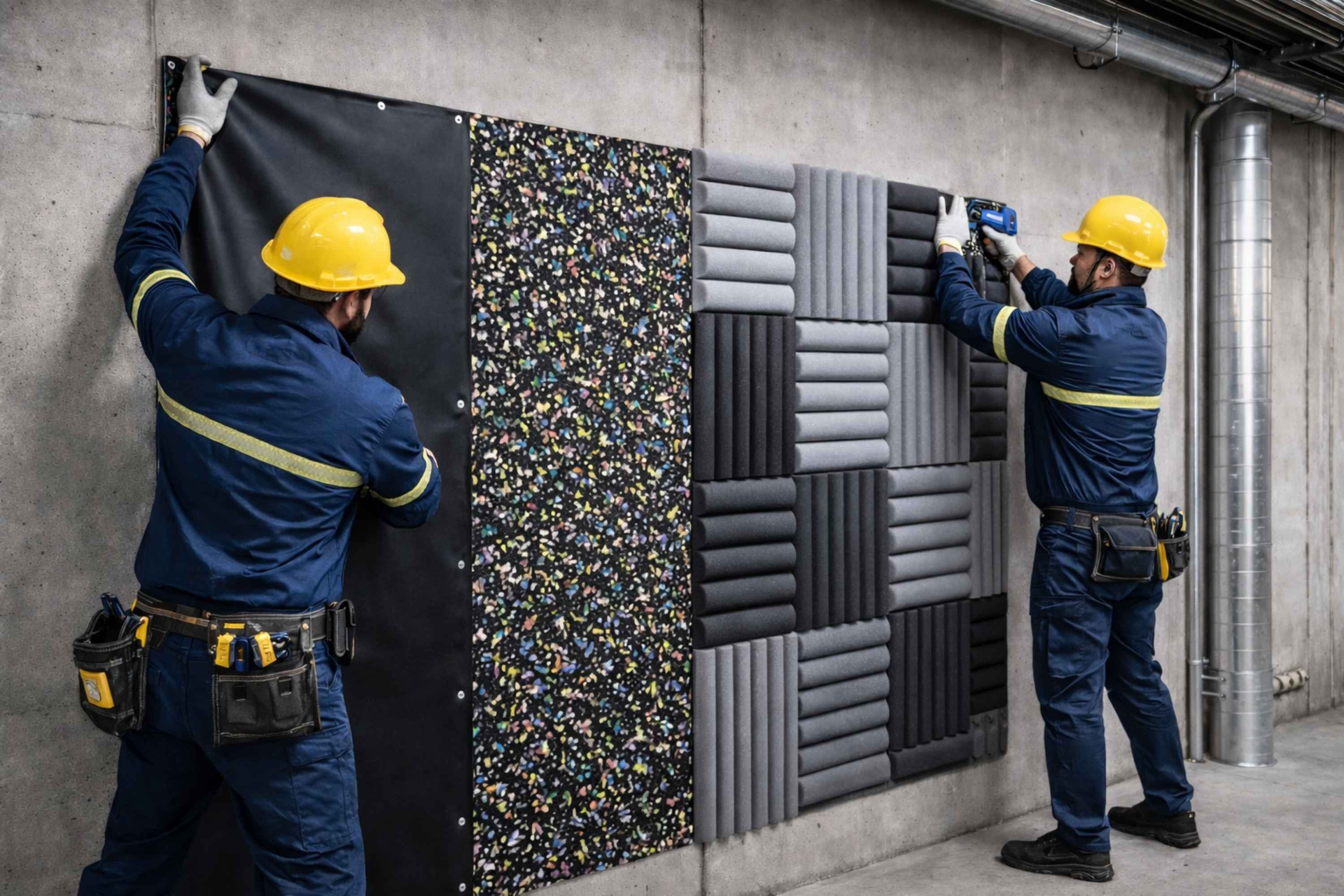 Acoustic foam panels for echo and reflection reduction